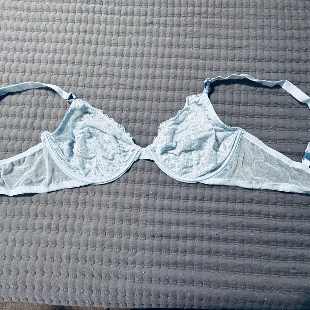 Victoria's Secret Blue Lace Triangle Bra